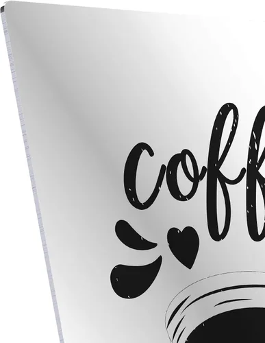 Vista 4 de HB Art Design Coffee Makes Everything Better Black Quote and Mug Sketch Metal Print Wall Art Coffee Bar Decor Coffee Signs Kitchen Wall Decor Dining