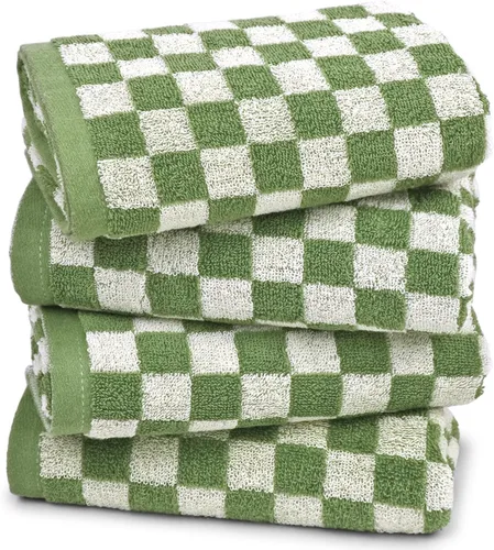 Vista 11 de Jacquotha Paquete de 4 toallas de mano para baño, algodón suave y absorbente para cara, spa, baño, gimnasio, cocina, juego de toallas de mano 4