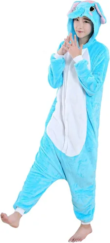 Vista 3 de LeaLac - Pijama unisex para disfraz de adulto M Elefante
