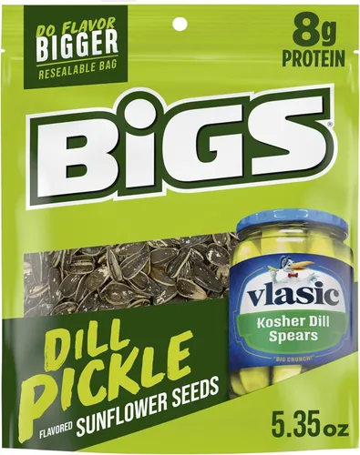 Vista 8 de BIGS Semillas de girasol, sabor a pepinillo de eneldo Vlasic, 5.35 oz.