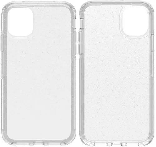 Vista 2 de OtterBox Symmetry Clear Series - Funda para el iPhone 11, diseño de estrellas (color plateado y transparente)