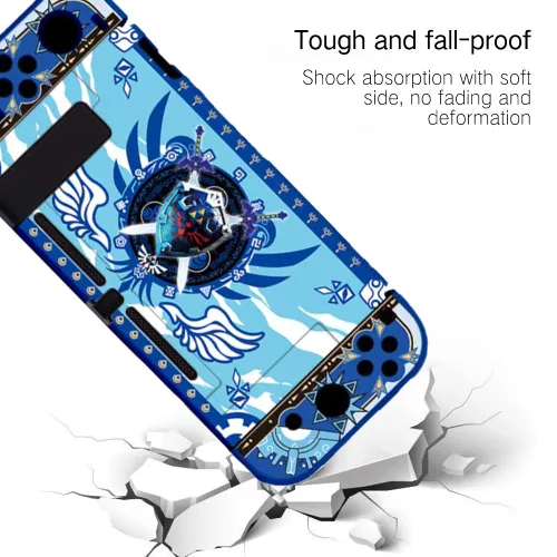 Vista 3 de PERFECTSIGHT Protective Case Compatible with Nintendo Switch Anti-Scratch Shockproof Slim Cover Case for NS Switch and Joy-Con, Hard Shell Dockable