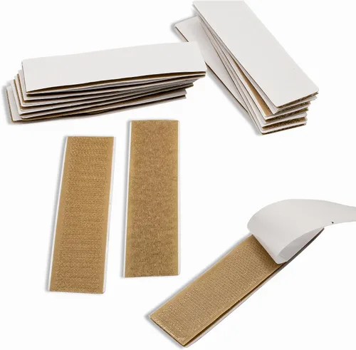 Vista 51 de Cierre de Gancho y Bucle de 1 Pulgada Beige - Cinta de Gancho y Bucle de Nylon No Adhesiva - Longitud de 1 Yarda - Para Tela, Bolsas