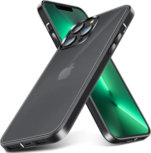 Vista 8 de ORIbox - Funda delgada para iPhone 13 Pro Max de 6.7 pulgadas, ajustada, delgada, con protección a prueba de golpes, con diseño transparente y mate