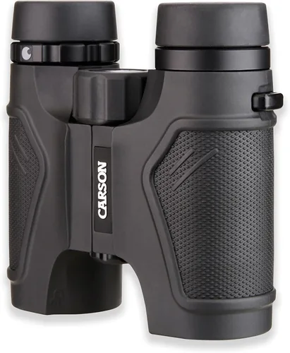 Vista 4 de Binoculares 3D de alta definición y a prueba de agua con vidrio de dispersión extra baja, de la marca Carson, negro High Quality Binoculars for