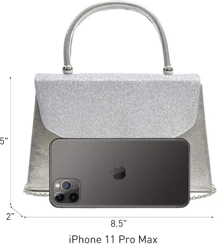 Vista 4 de Dasein Bolso de noche para mujer, embragues de fiesta, bolsos de boda, cóctel, baile de graduación, bolsos con purpurina esmerilada