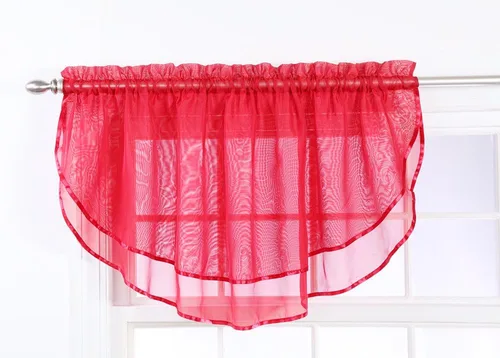Vista 28 de Stylemaster Elegance Cenefa recta de gasa transparente, 60 x 14 pulgadas, color dorado
