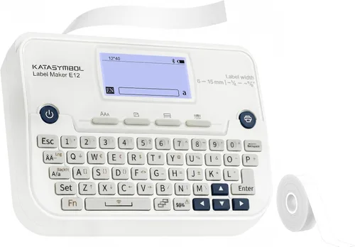 Vista 10 de SUPVAN Máquina etiquetadora con teclado y Bluetooth E12 con 4 cintas Negro