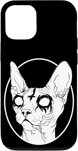 Vista 28 de Black Metal Sphynx Cat Pastel Goth and Death Metal Case for iPhone 17