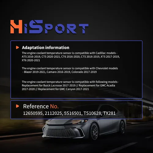 Vista 3 de HiSport Sensor de temperatura del refrigerante del motor 12650595