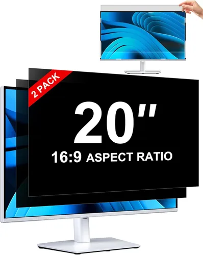 Vista 20 de Paquete de 2 pantallas de privacidad para monitor de computadora, relación de aspecto 5:4 de 19 pulgadas; antiespía, luz azul, deslumbramiento