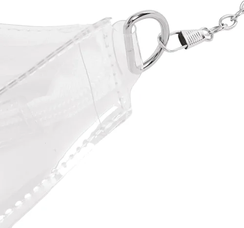 Vista 6 de OYOANGLE Bolso cruzado transparente para mujer, bolsa transparente aprobada para estadios