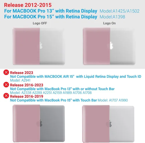 Vista 167 de IBENZER - Compatible con Funda para MacBook Pro de 13 Pulgadas 2015 2014 2013 Finales 2012 A1502 A1425, Carcasa Rígida con Cubierta para Teclado