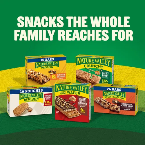 Vista 9 de Nature Valley Barras de granola crujientes, avena y miel, 12 unidades, 8.94 oz (6 bolsas) Avena integral con miel real, 0.78 oz de grano entero