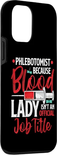 Vista 3 de Funda para iPhone 12 mini flebotomista Because Blood Lady Funny Phlebotomy Nurse para mujer