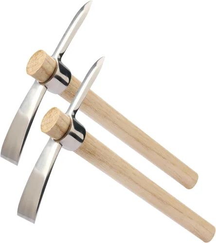 Vista 4 de 2 piezas de hacha Mattock Pick de 16 pulgadas, azada de acero inoxidable, púa de jardín, selección de mattock para deshierbe, aflojar el suelo