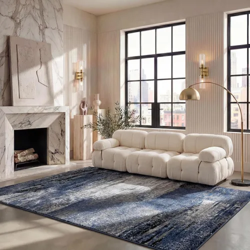 Vista 15 de SAFAVIEH Colección Adirondack Alfombra de Pasillo - 2'1" x 6', Marfil y Salvia, Diseño Abstracto Moderno, No Desprende Pelusa y Fácil Cuidado, Ideal
