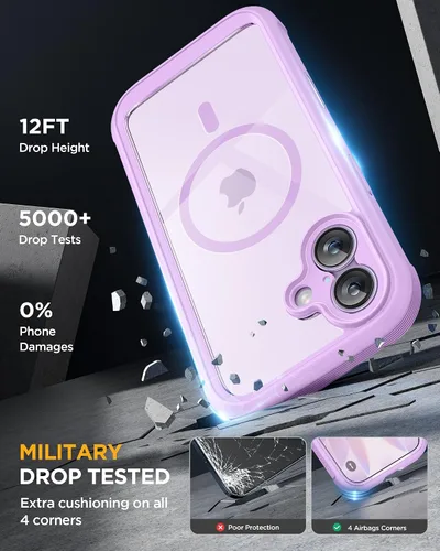 Vista 184 de Miracase Serie de vidrio para iPhone 11 de 6.1 pulgadas, funda protectora de cuerpo completo resistente mejorada con protector de pantalla de vidrio