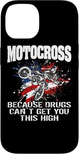 Vista 4 de Motocross Dirtbike MX Motorcycle Us Flag Case para iPhone 17