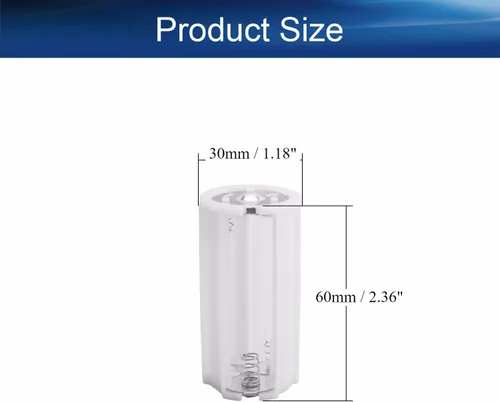 Vista 2 de Heyiarbeit 1 unids blanco AA a D tamaño de conexión paralela adaptadores de batería convertidor casos adaptador D 3501A para electrónica