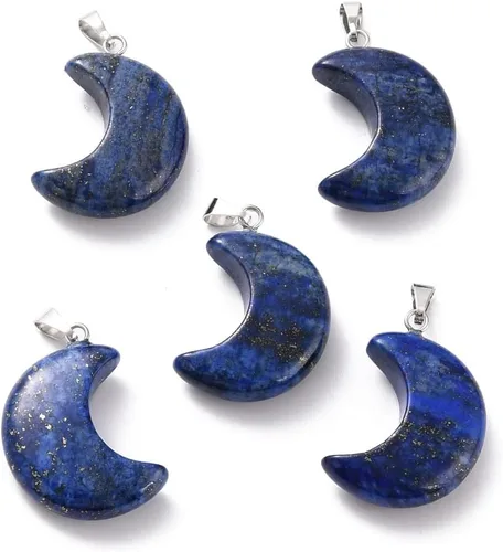 Vista 12 de Ipotkitt 100 dijes de chakras de piedra teñida de dolomita natural de colores mixtos para hacer joyas, collares, aretes