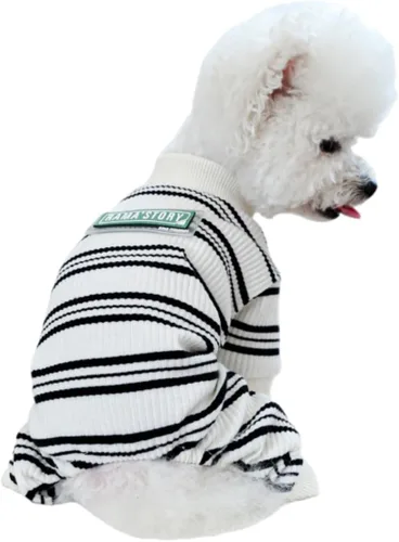 Vista 24 de Ropa de verano para cachorros, camisa para perros pequeños, overol para perros pequeños, ropa de verano para mascotas, overol con peto, pantalones