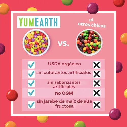 Vista 6 de YumEarth Organic Giggles - Caramelos masticables aptos para alérgicos