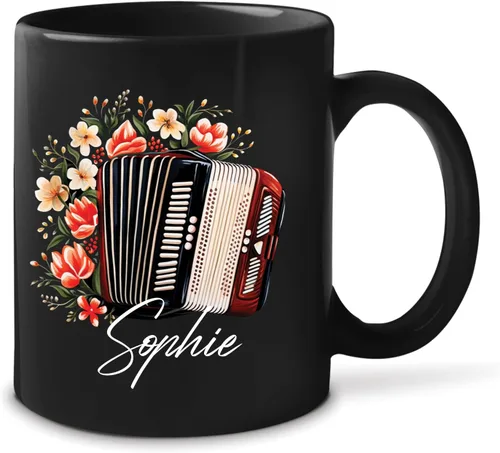 Vista 19 de Taza de instrumentos personalizada 2023, amante del violín, taza de violín personalizada con nombre, regalo para violinista, taza de violín
