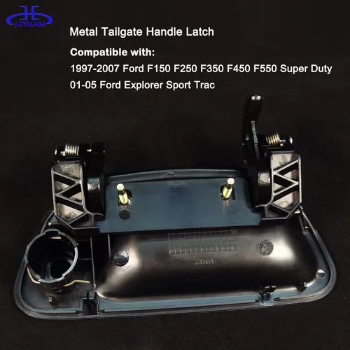 Vista 2 de Pestillo de manija de metal para puerta trasera compatible con Ford F150 F250 F350 F450 F550 Super Duty 01-05, Ford Explorer Sport Trac 01-05