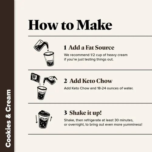 Vista 6 de Keto Chow Suplemente bajo en carbohidratos para batidos, nutrición completa para dieta keto