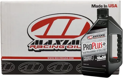 Vista 2 de Maxima Racing Oils 30-19901-2PK Pro Plus+ 10w50 - Aceite sintético para motor de motocicleta, botella de 1 litro, paquete de 2