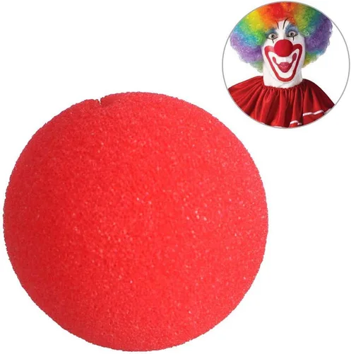 Vista 3 de BinaryABC Nariz de payaso de espuma, nariz de payaso roja, disfraz de Halloween, cosplay, 1.969 in