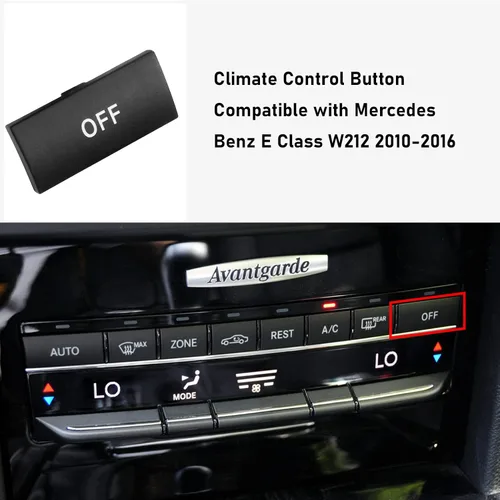 Vista 3 de Jaronx Compatible con botón de repuesto de Mercedes Benz, Clase E W212, botón de control de clima fuera del botón de reparación para 2010-2016 E200
