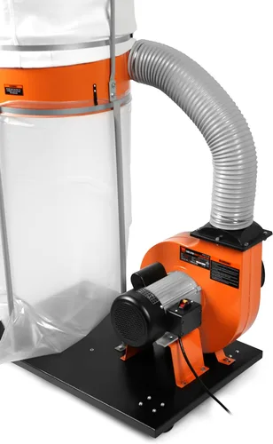 Vista 5 de WEN DC1300 - Colector de polvo para carpintería de 1,300 CFM, 14 amperios, 5 micrones, con bolsa de recolección de 50 galones y base móvil