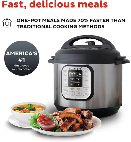 Vista 3 de Instant Pot Duo - Olla eléctrica a presión de 8 cuartos de galón + olla interior de acero inoxidable