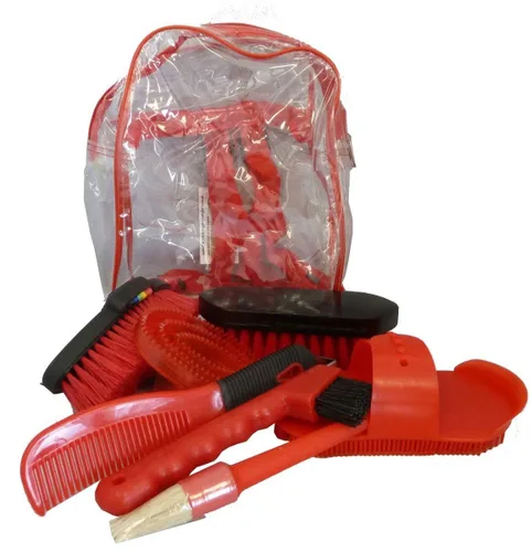 Vista 3 de AJ Tack Kit de aseo de caballos para niños de 8 piezas, color azul