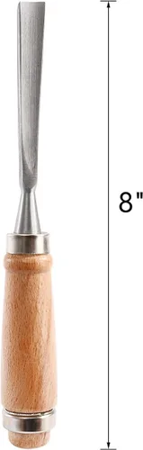 Vista 3 de Dicunoy 12 piezas de herramientas de tallado de madera, cinceles para carpintería, cuchillos de tallado de madera de tamaño completo