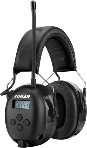 Vista 15 de ZOHAN AM/FM Radio Headphone with Digital Display,Ear Protection Noise Reduction Earmuffs,Comfortable Hearing Protector