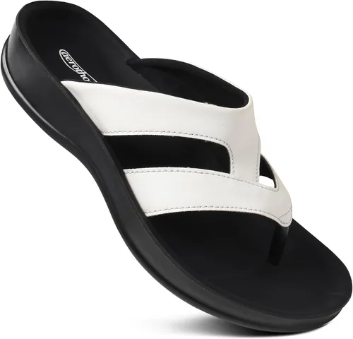 Vista 10 de AEROTHOTIC - Sandalias de verano con soporte de arco, ortopédicas, con tiras, cómodas, con almohadilla suave, antideslizantes, con poste