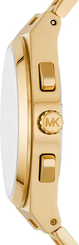 Vista 2 de Michael Kors Lennox - Reloj cronógrafo de acero inoxidable para hombre con correa de acero o silicona