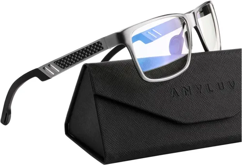Vista 36 de ANYLUV Blue Light Blocking Glasses Men Computer Gaming Glasses Lightweight Al-Mg Metal Anti Eyestrain Eye Protection