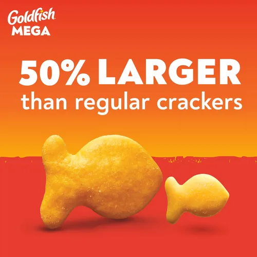 Vista 49 de Goldfish Galletas de queso cheddar, horneadas con grano entero, caja de 27.3 onzas