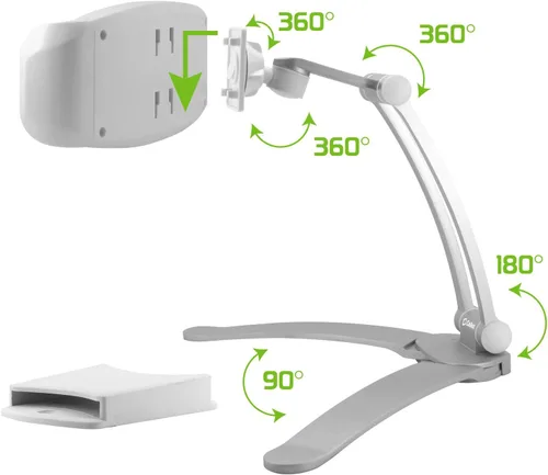 Vista 6 de Cellet Soporte para tablet de cocina 2 en 1 para pared, mesa, encimera, soporte de escritorio para recetas para iPad/Pro/Air/Mini, Micro Surface