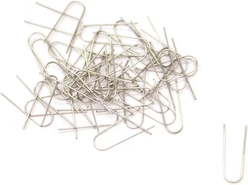 Vista 5 de Creative Hobbies® Anillos de salto de alambre de nicrome de alta temperatura fusibles, ganchos en U para colgar adornos, paquete de 50 piezas