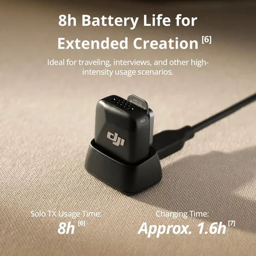 Vista 4 de DJI Mic Mini Transmisor (Negro Infinito), Ultraligero, Micrófono Lavalier Inalámbrico para DJI Action 5 Pro/Osmo Pocket 3, Cancelación de Ruido