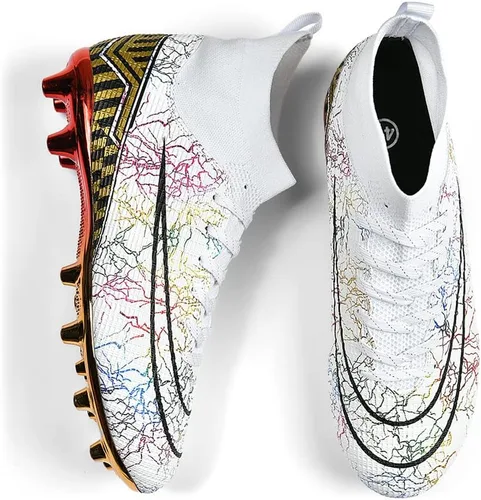 Vista 2 de Tacos de fútbol para hombre, zapatos de fútbol de alta calidad, zapatos de fútbol AG Spike, zapatillas de deporte cómodas para adultos, niños