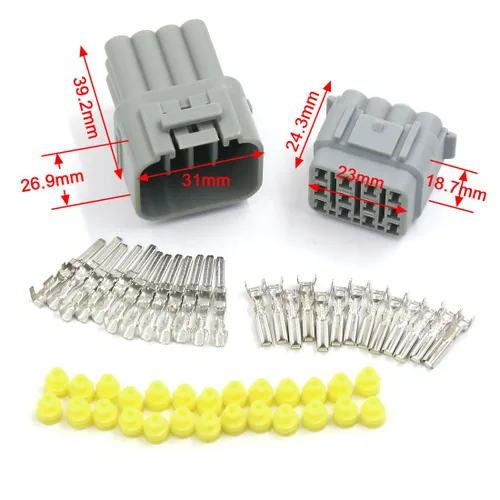 Vista 2 de uxcell, conector AWG impermeable para cables eléctricos de moto/auto, 12 clavijas