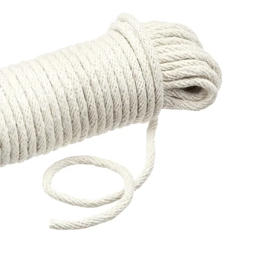 Vista 4 de Amazon Basics Cuerda trenzada de algodón natural, multiusos, cuerda de tender, para manualidades DIY, versátil, uso en interiores y exteriores, 3/16