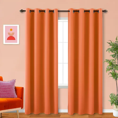 Vista 109 de KOUFALL Cortinas de Baño Aqua para Ventana, Juego de 2 Paneles Decoración Costera Cortinas Cortas Opacas para Ventana Pequeña de Cocina Puerta