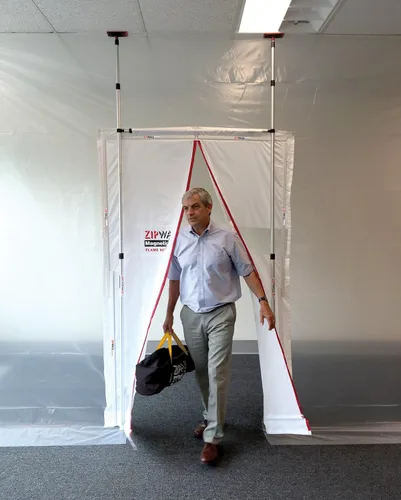 Vista 2 de ZipWall MDK - Kit de puerta magnética para barrera contra el polvo